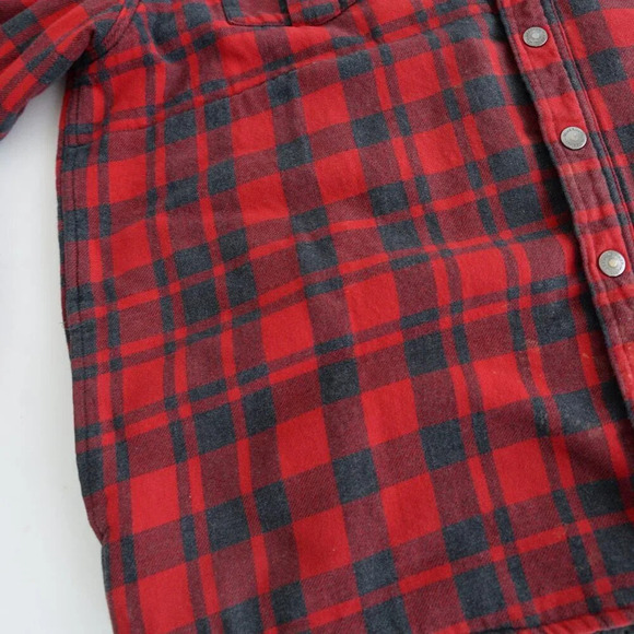Wind River Red &  Grey Checker Print Button Up Sherpa Like Lined Shacket 3XL - Picture 8 of 12